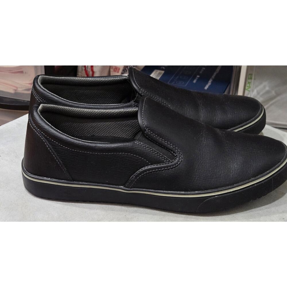 TredSafe Black Slip Resistant 9Men/10Women Work Shoe Leather - Picture 2 of 6